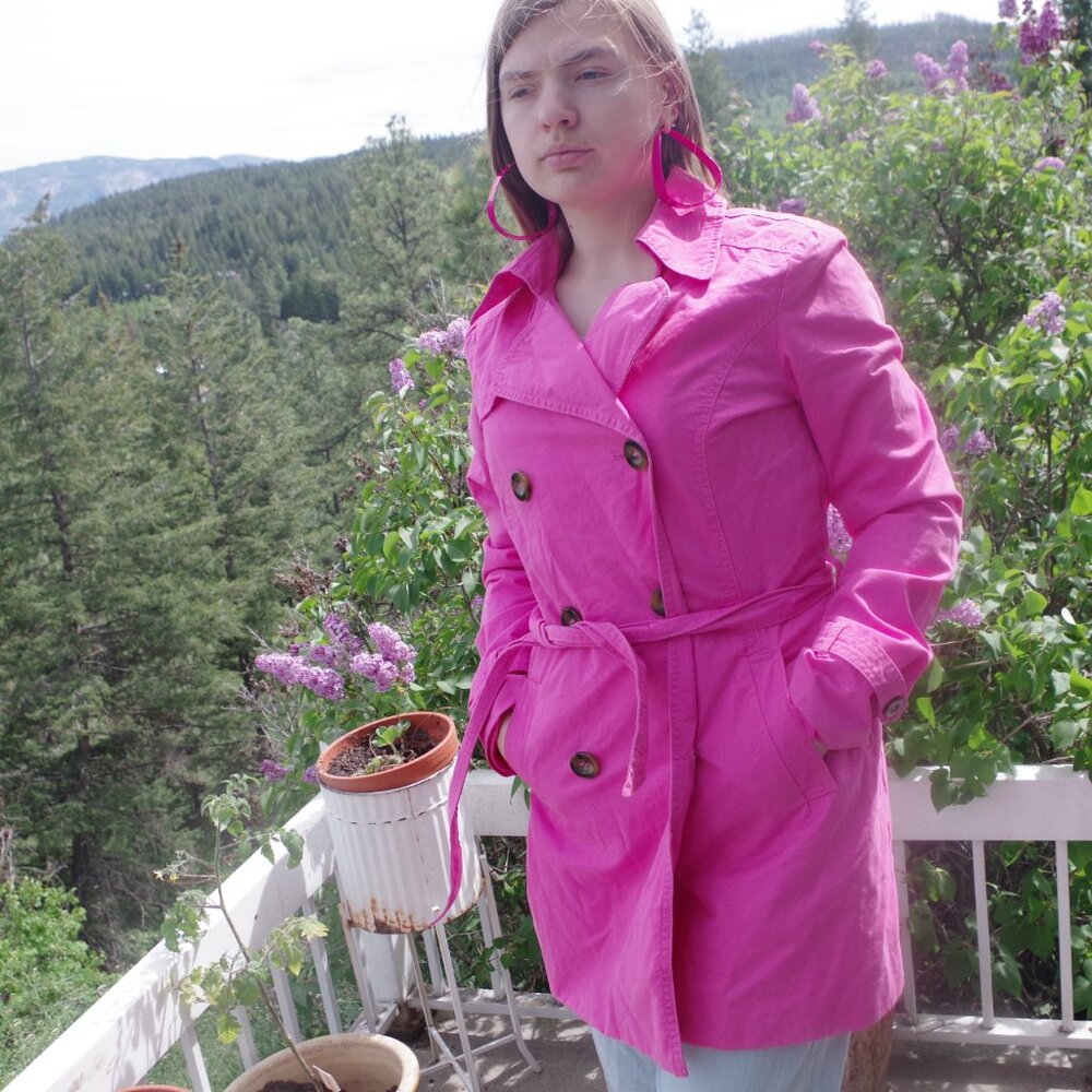 Pink Spirit Trench Jacket Size U.S 8